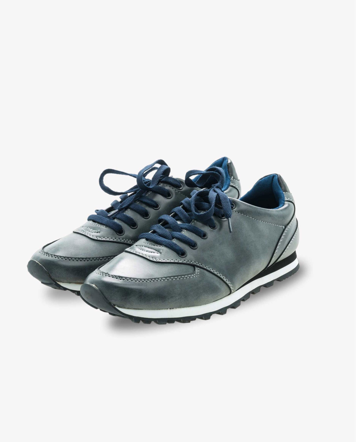 Classic Men Leather Casual Blue Shoes