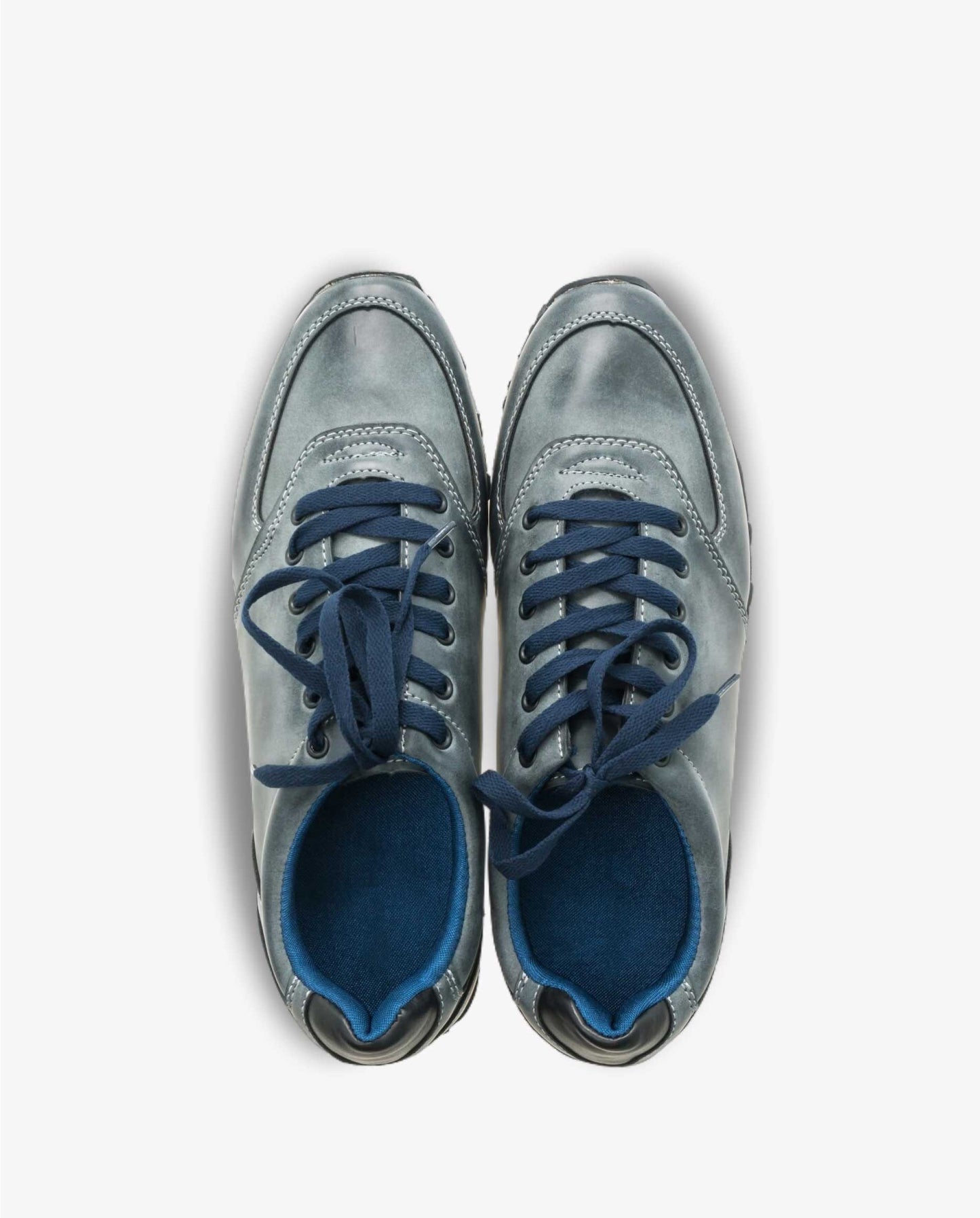 Classic Men Leather Casual Blue Shoes