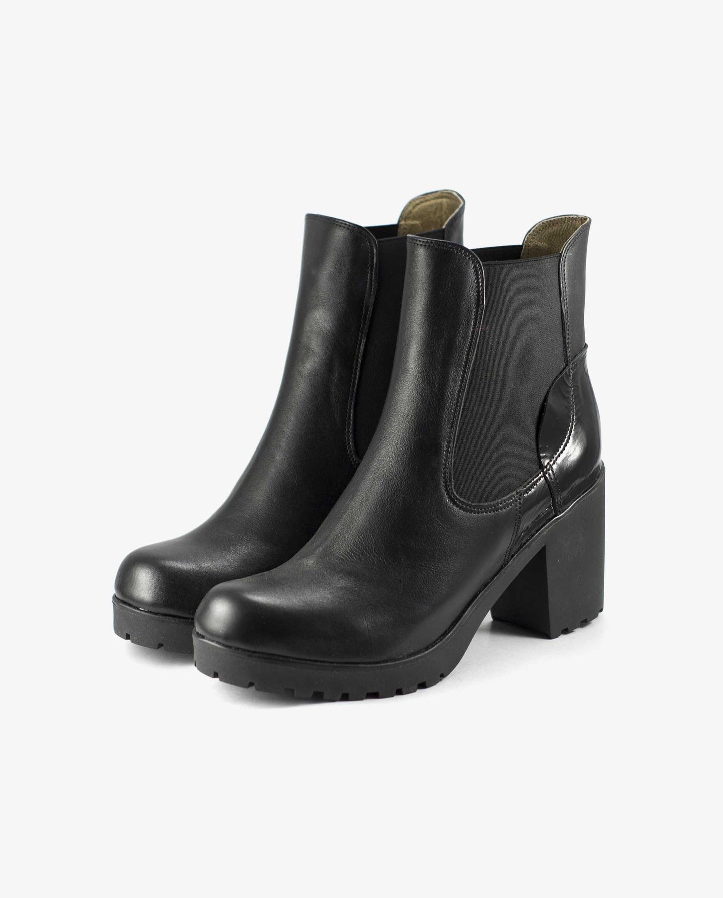 VelocityVogue Black Heeled Ankle Boots