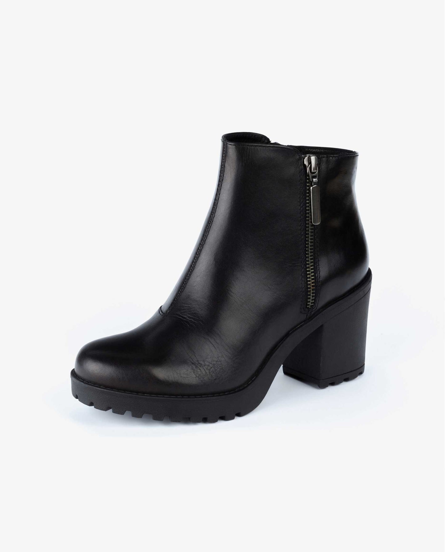 VelocityVogue Black Heeled Ankle Boots