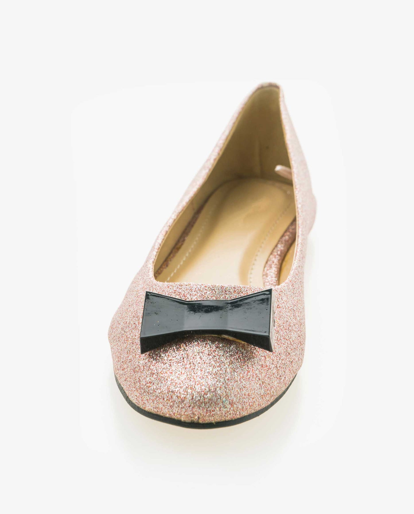 StaminaHer Glitter Bow-Tie Ballet Flat Shoes